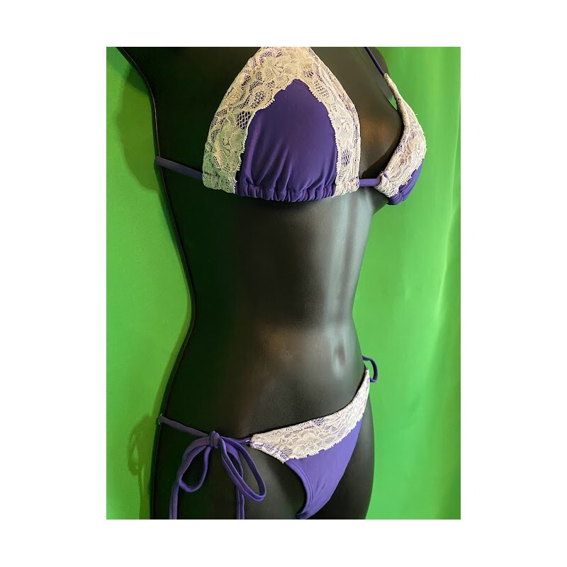 2Pc. Purple w/Lace Detail