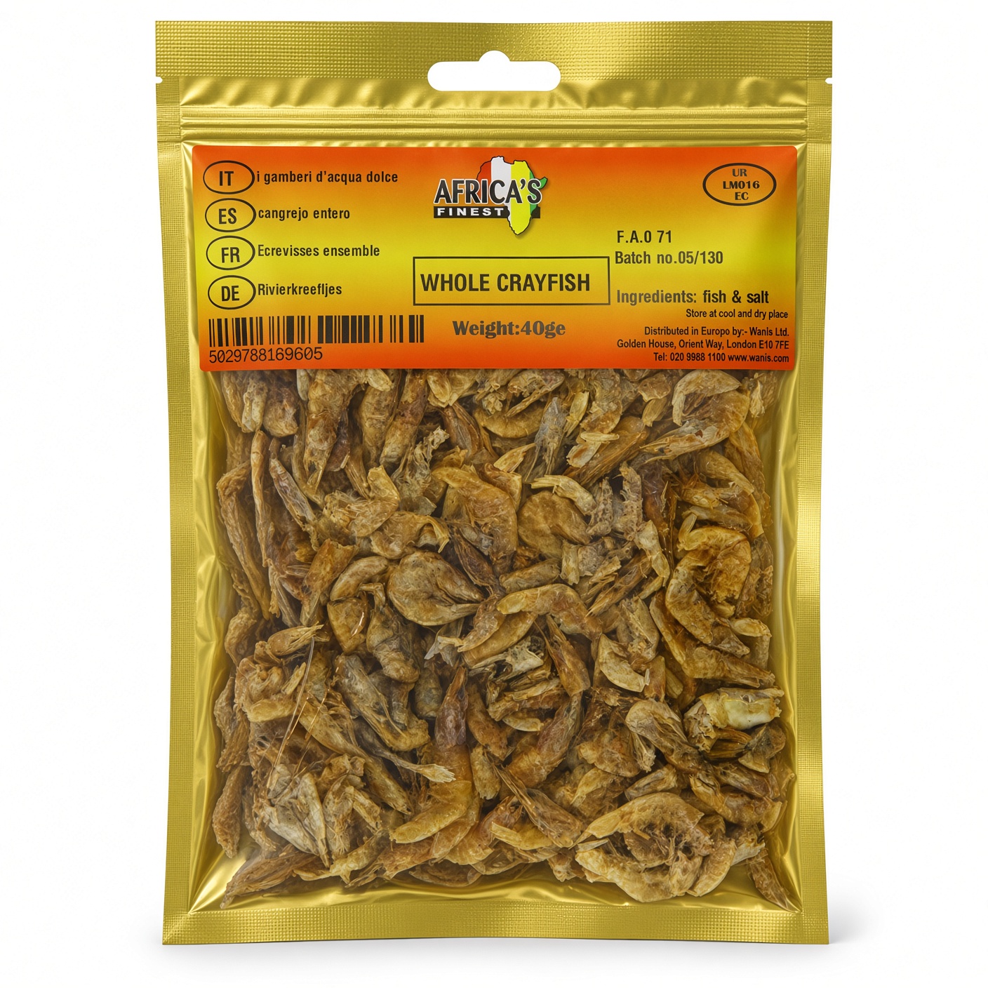 25712     African Finest Whole Crayfish 40g X 10