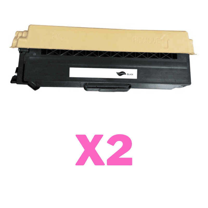 2 x Compatible Brother TN-349BK Black Toner Cartridge Super High Yield