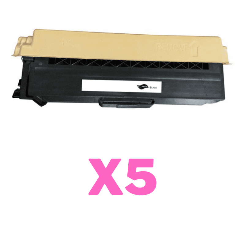 5 x Compatible Brother TN-349BK Black Toner Cartridge Super High Yield