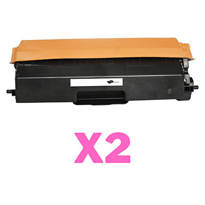 2 x Compatible Brother TN-348BK Black Toner Cartridge High Yield