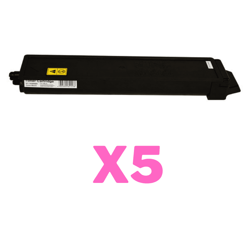 5 x Non-Genuine TK-899K Black Toner Cartridge for Kyocera FS-C8020MFP FS-C8025MFP