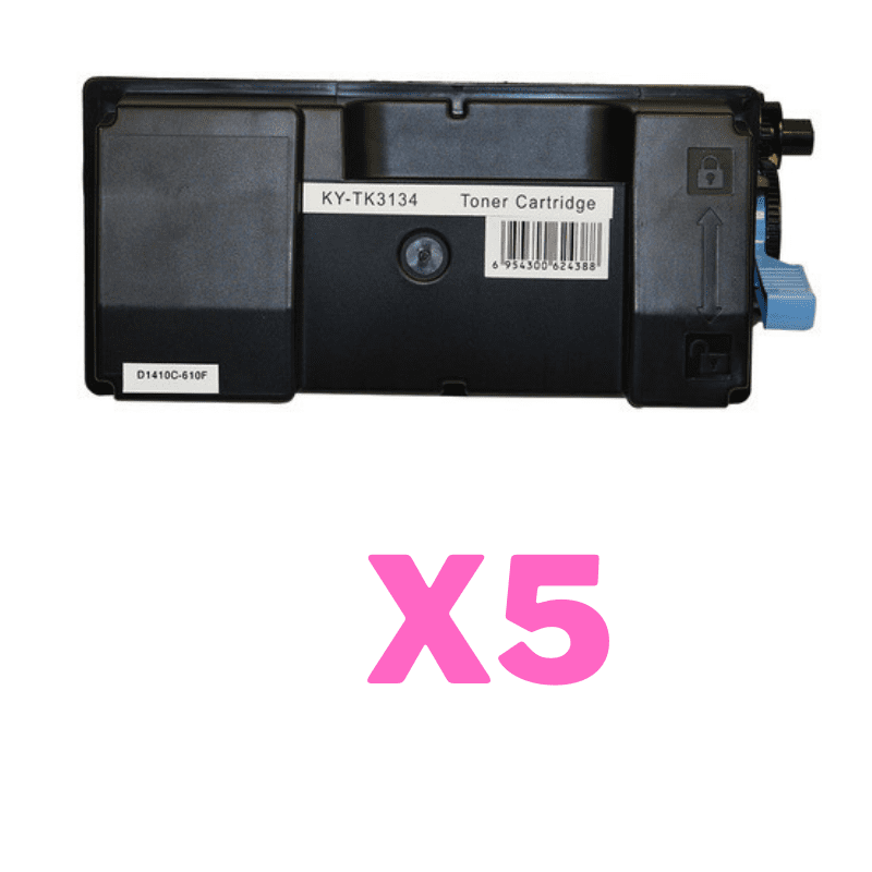 5 x Non-Genuine TK-3134 Toner Cartridge for Kyocera FS-4200DN FS-4300DN