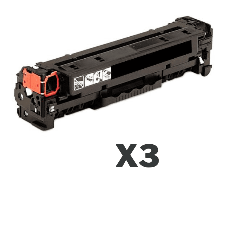 3 x Compatible HP CC530A Black Toner Cartridge 304A 3 x Compatible HP CC530A Black Toner Cartridge 304A