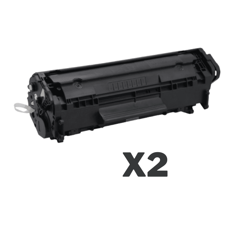 2 x Compatible HP Q2612A Toner Cartridge 12A