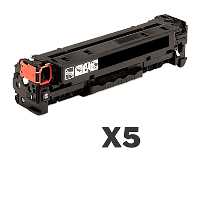 5 x Compatible HP CC530A Black Toner Cartridge 304A