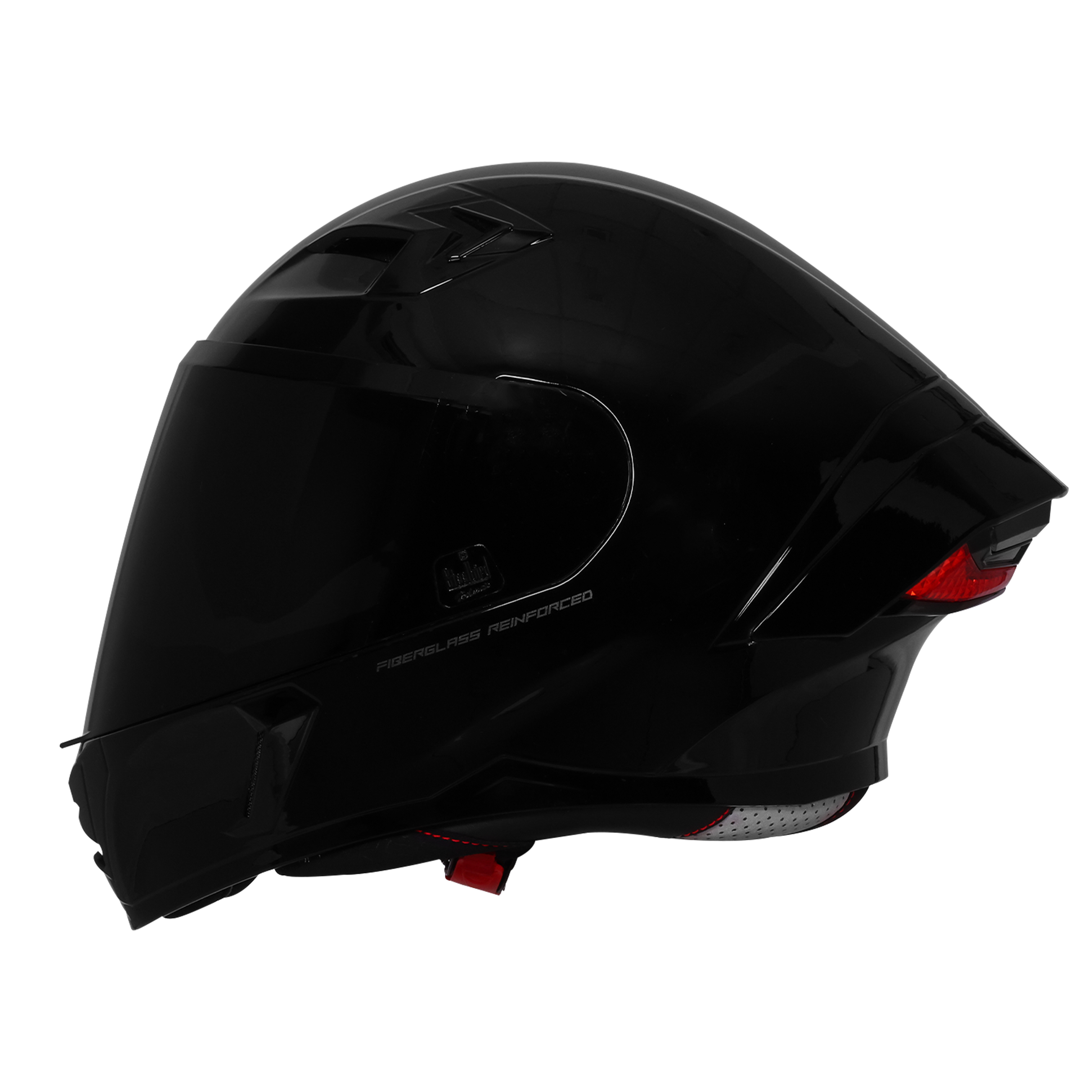 STEELBIRD SBA-11 TORNADO ISS GLOSSY SIGNATURE BLACK C/V 620 MM WITH EXTRA SMOKE VISOR-DOT CERTIFIED