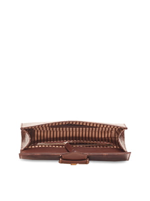 Brown Textured Clutch