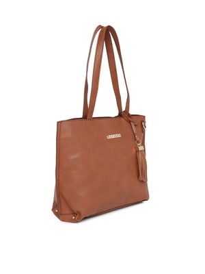 Brown Solid Shoulder Bag