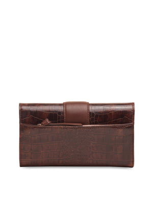 Brown Textured Clutch