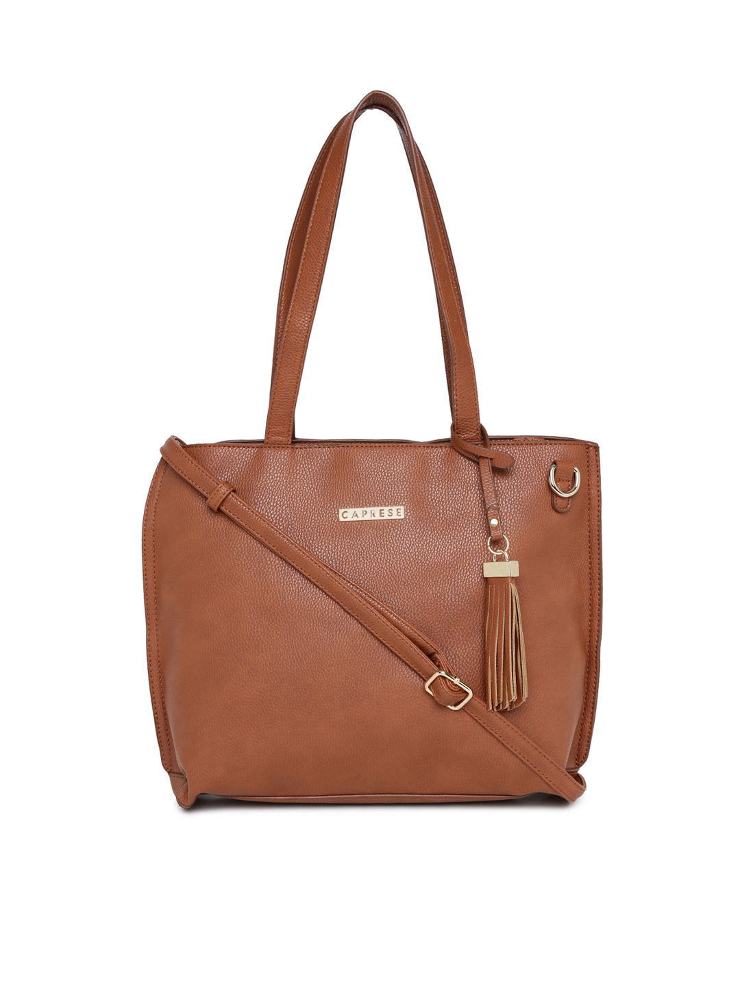 Brown Solid Shoulder Bag