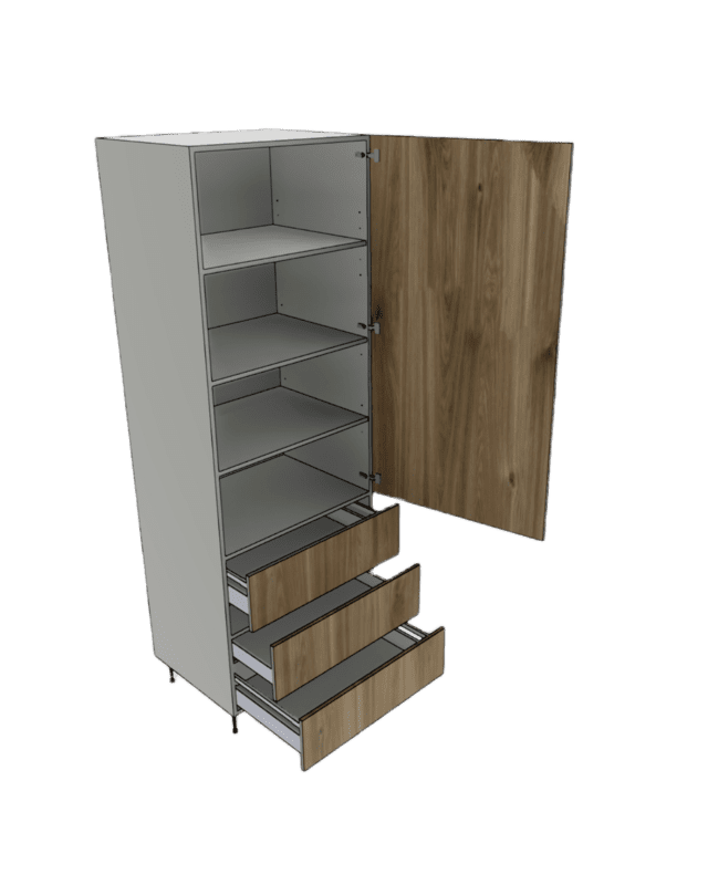 TALL PANTRY CABINET 3 DRAWER 1 DOOR