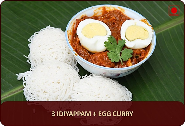 Idiyappam + Egg Curry