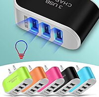 3 Port USB LED Wall Charger 3 Port USB LED Wall Charger