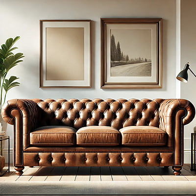 Gunmala Handicrafts Chesterfield 3-Seater Sofa in Leatherite