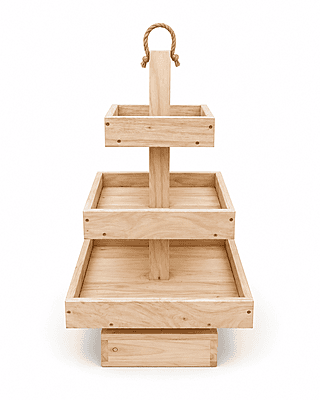 3-Tier Wooden Display Stand