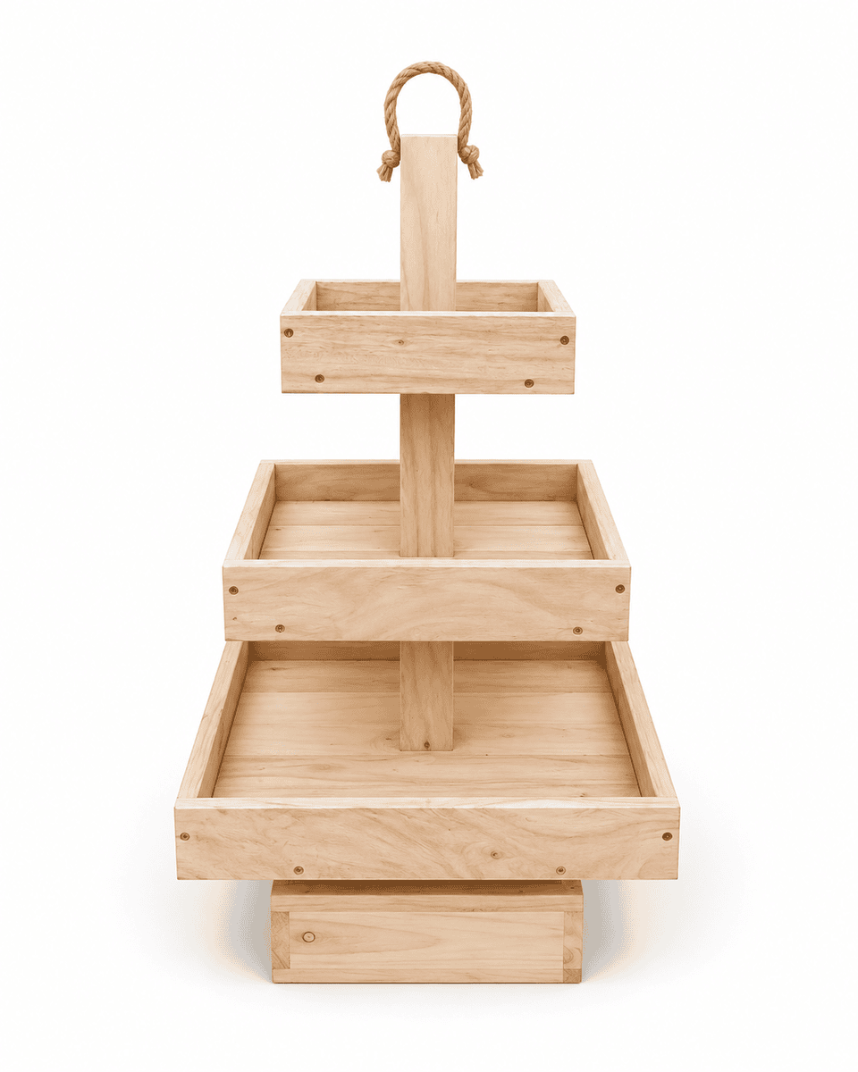 3-Tier Wooden Display Stand 3-Tier Wooden Display Stand