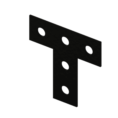 3"x3" T Bracket - Black