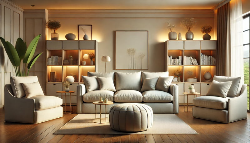 Gunmala Handicrafts Modern 3+2 Sofa Set Gunmala Handicrafts Modern 3+2 Sofa Set