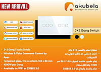 Zigbee 3+3 Gang Switch - Black