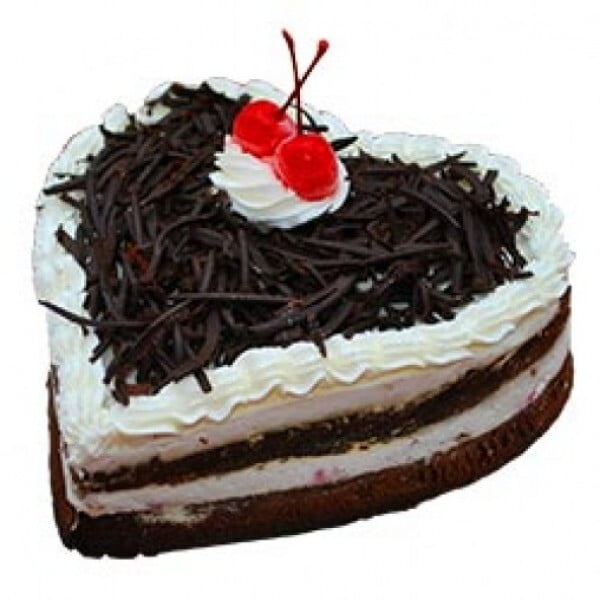 Heart Shape Eggless Black Forest Cake Heart Shape Eggless Black Forest Cake