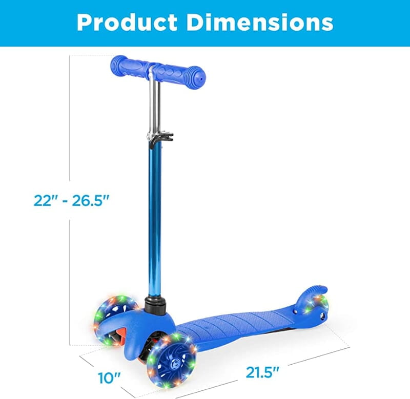 3-Wheel LED Adjsutable Scooter Assortment