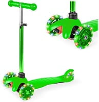 3-Wheel LED Adjustable Scooter - Green