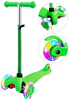3-Wheel LED Adjustable Scooter - Green