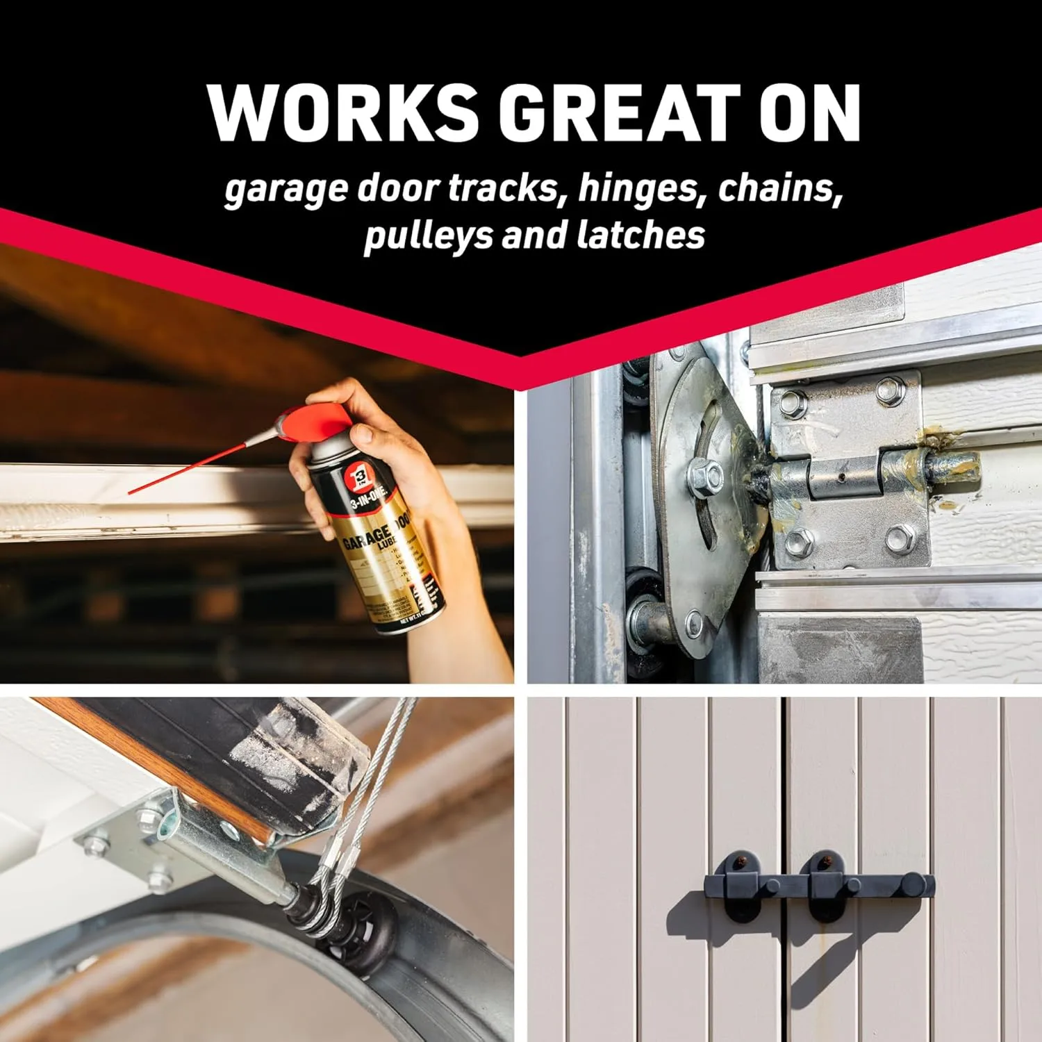 3-IN-ONE Garage Door Lubricant with SMART STRAW SPRAYS 2 WAYS, 11 OZ 1-Pack