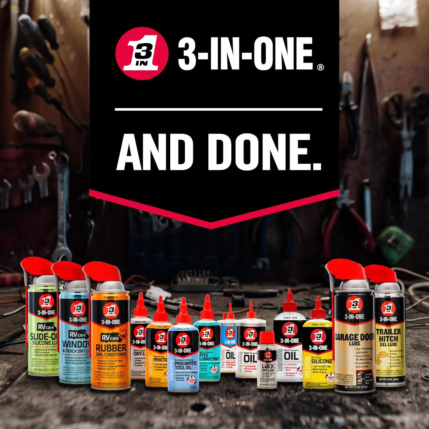 3-IN-ONE Lock Dry Lube, 2.5 OZ