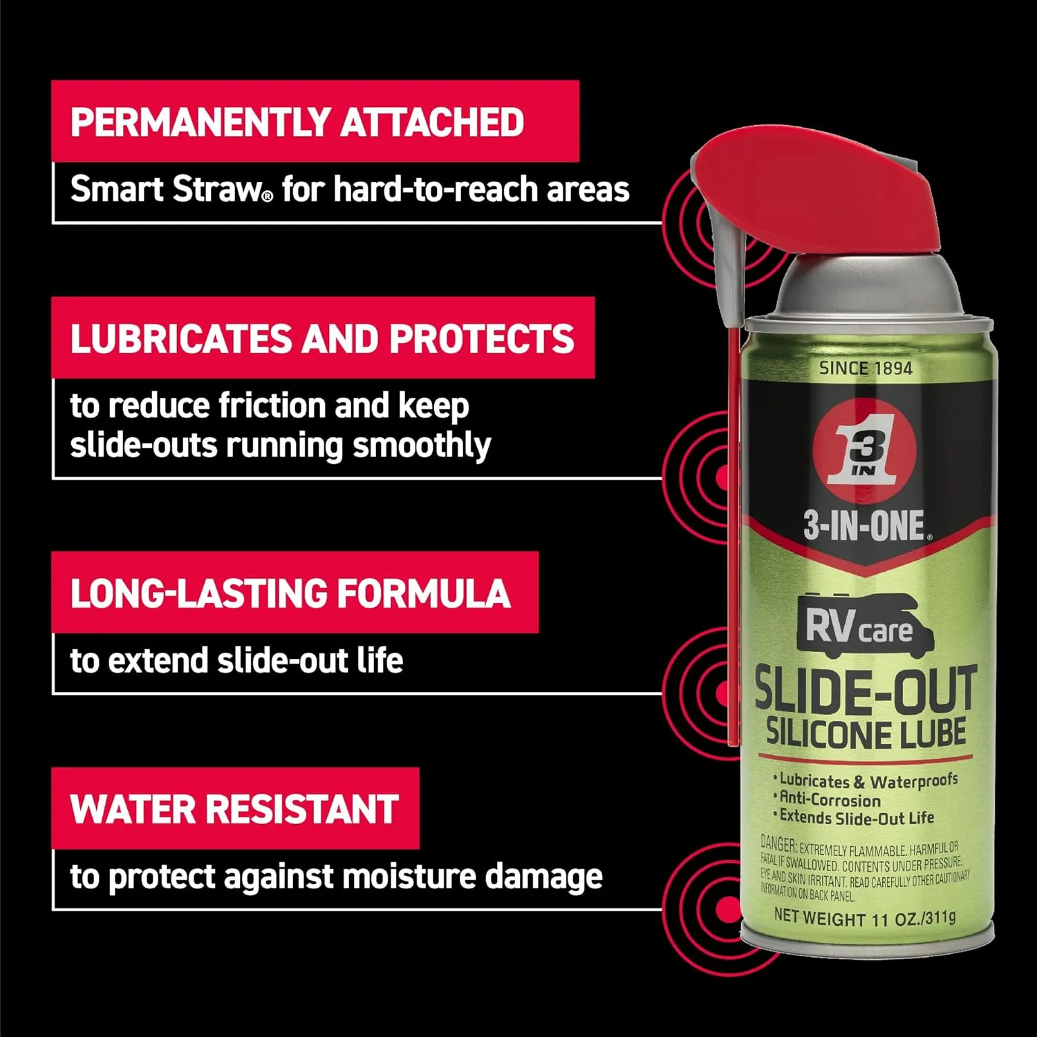 3-IN-ONE RVcare Slide-Out & Rubber Seal Care with Smart Straw