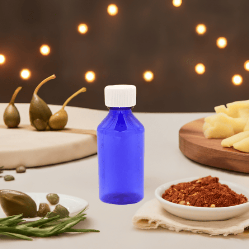 3oz Graduated Oval RX Bottles with Caps 200 count- Blue