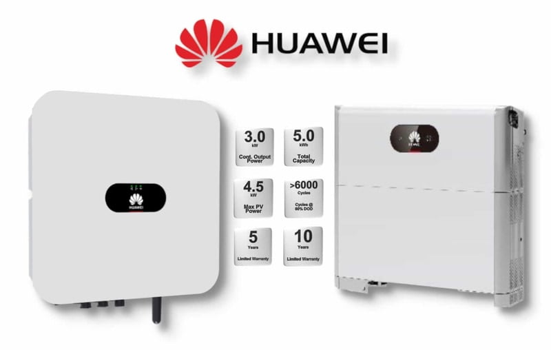 3.0 kW HUAWEI Fusion Solar Combo, c/w 5.0 kWh Floor Standing Lithium Battery 3.0 kW HUAWEI Fusion Solar Combo, c/w 5.0 kWh Floor Standing Lithium Battery