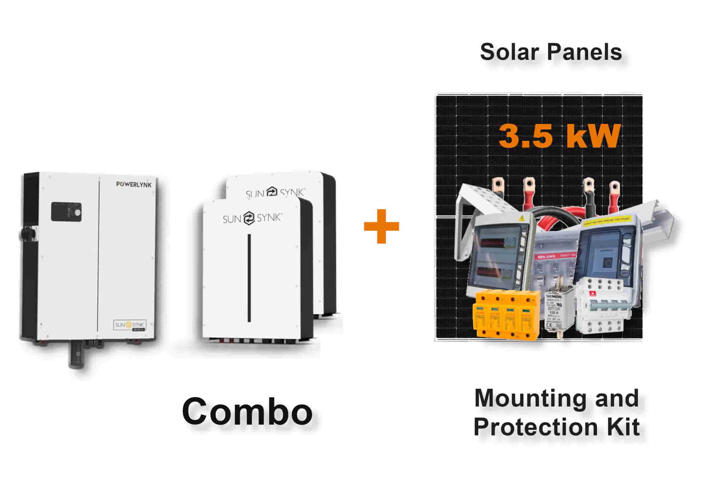 3.6 kW Sunsynk Powerlynk X, Hybrid Inverter, c/w 14.08 kWh LiFePO4 battery