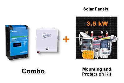 3.0 kW VICTRON EasySolar - HUBBLE Lithium Combo, c/w 2.7 kWh,  24V Lithium Battery