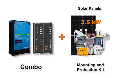5.0 kW VICTRON EasySolar - PYLONTECH Combo, c/w 2x 4.8 kWh Lithium Batteries