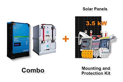 5.0 kW VICTRON EasySolar - FREEDOM WON Combo, c/w 2x 5.0 kWh Lithium Batteries