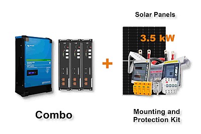 5.0 kW VICTRON EasySolar - PYLONTECH Combo, c/w 3x 3.5 kWh Lithium Batteries