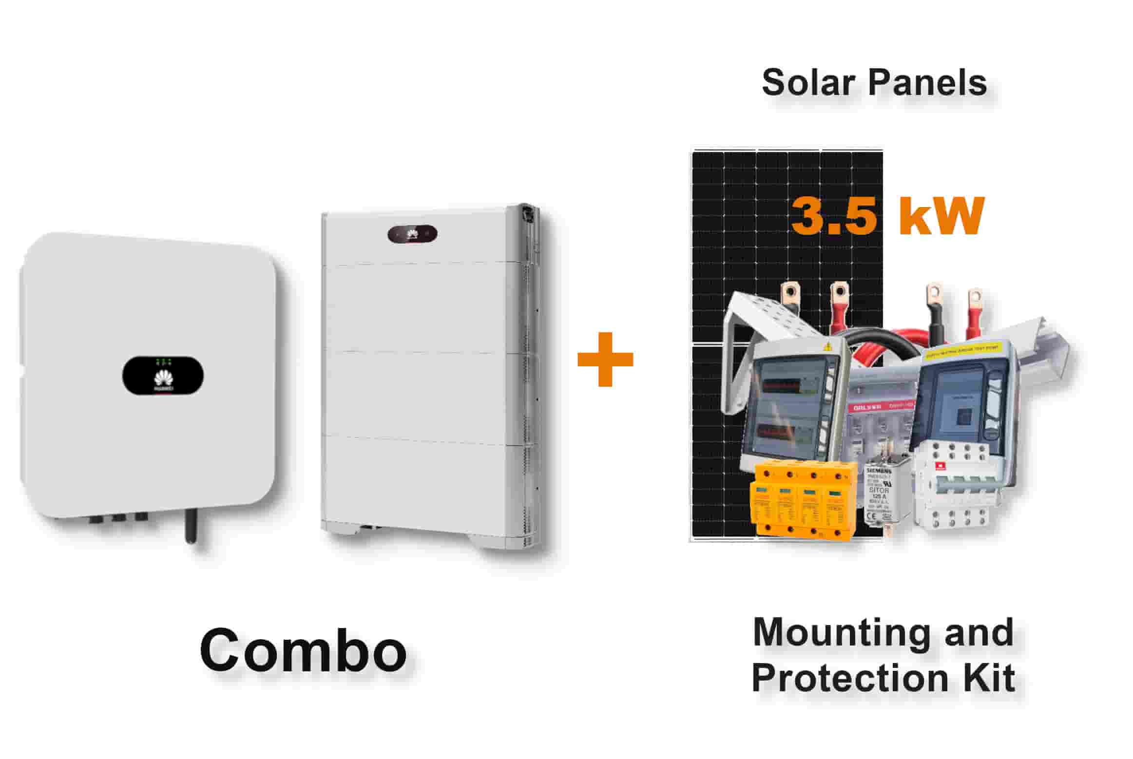 5.0 kW HUAWEI Fusion Solar Combo, c/w 15 kWh Floor Standing Lithium Battery