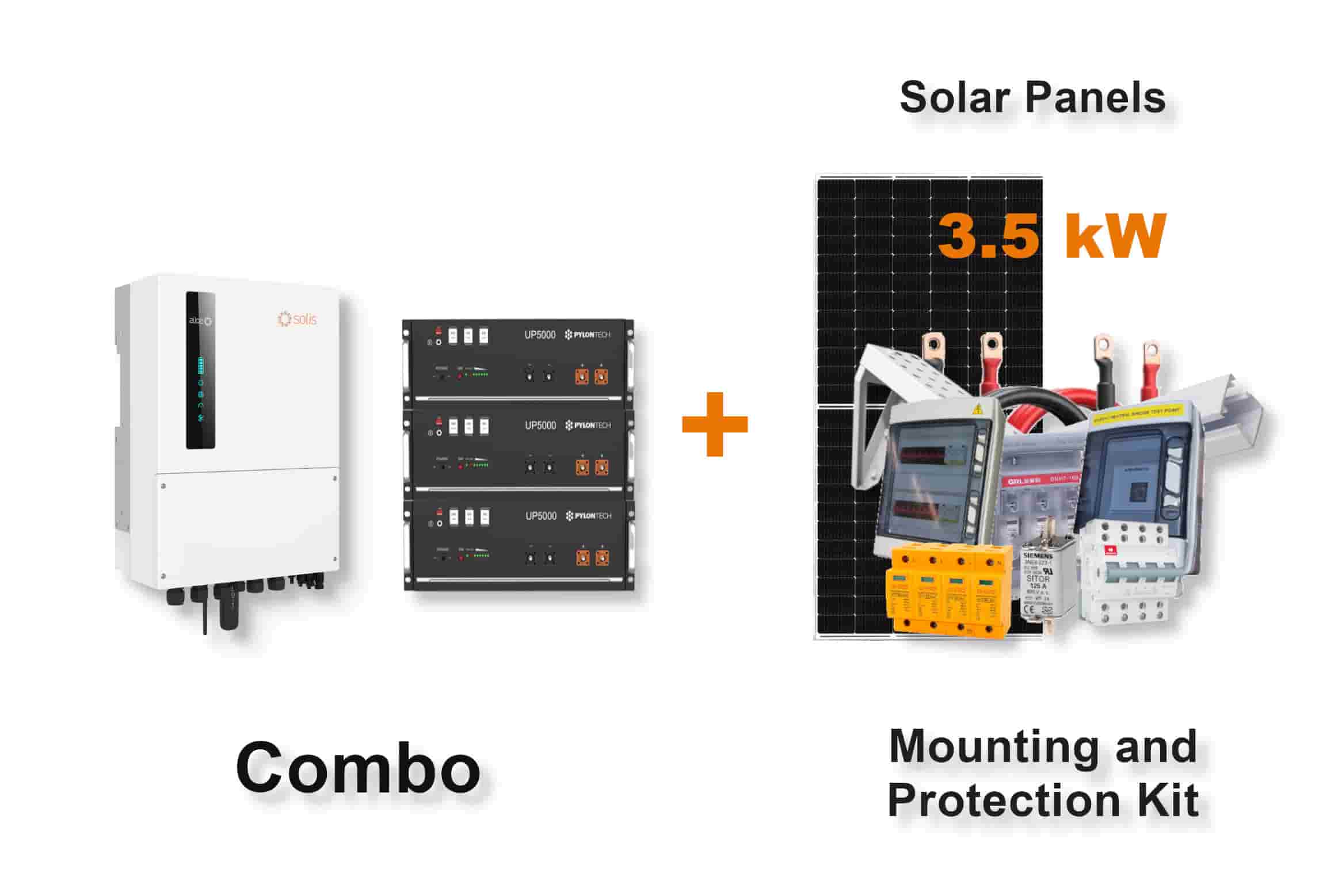 6.0 kW SOLIS S6 Hybrid - PYLONTECH Combo, c/w 3x 4.8 kWh Lithium Batteries 6.0 kW SOLIS S6 Hybrid - PYLONTECH Combo, c/w 3x 4.8 kWh Lithium Batteries