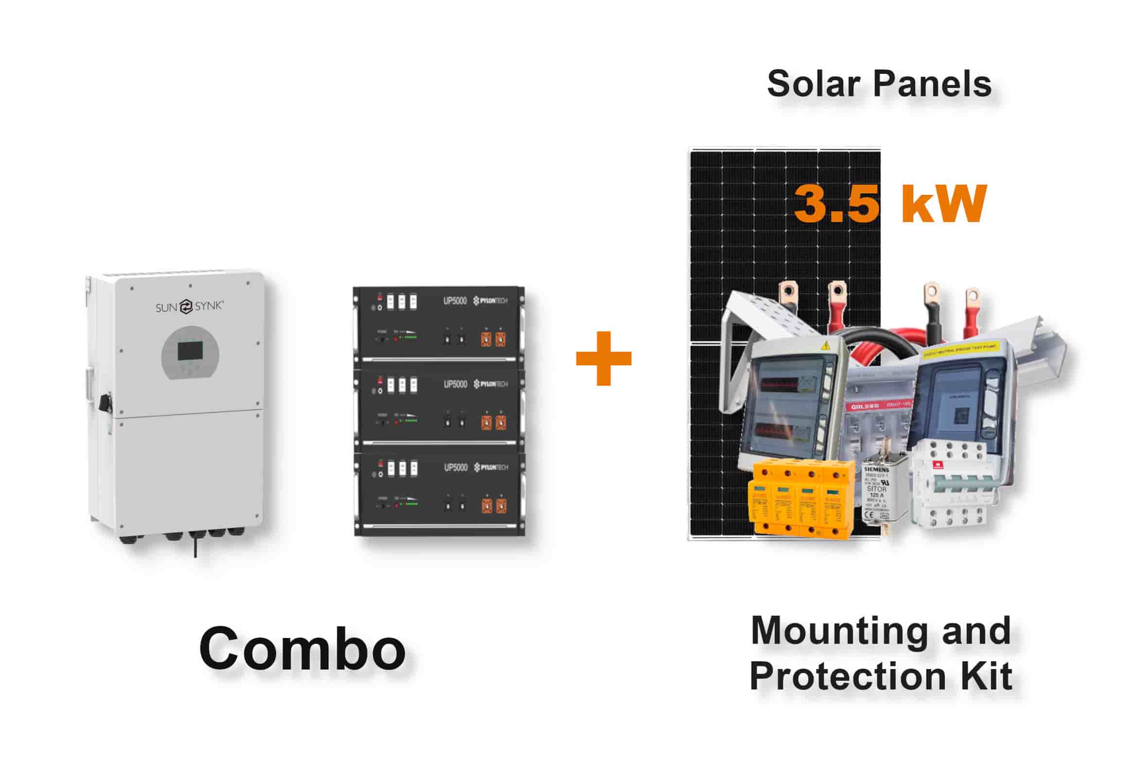 16.0 kW SUNSYNK Hybrid - PYLONTECH Combo, c/w 3x 4.8 kWh Lithium Batteries 16.0 kW SUNSYNK Hybrid - PYLONTECH Combo, c/w 3x 4.8 kWh Lithium Batteries