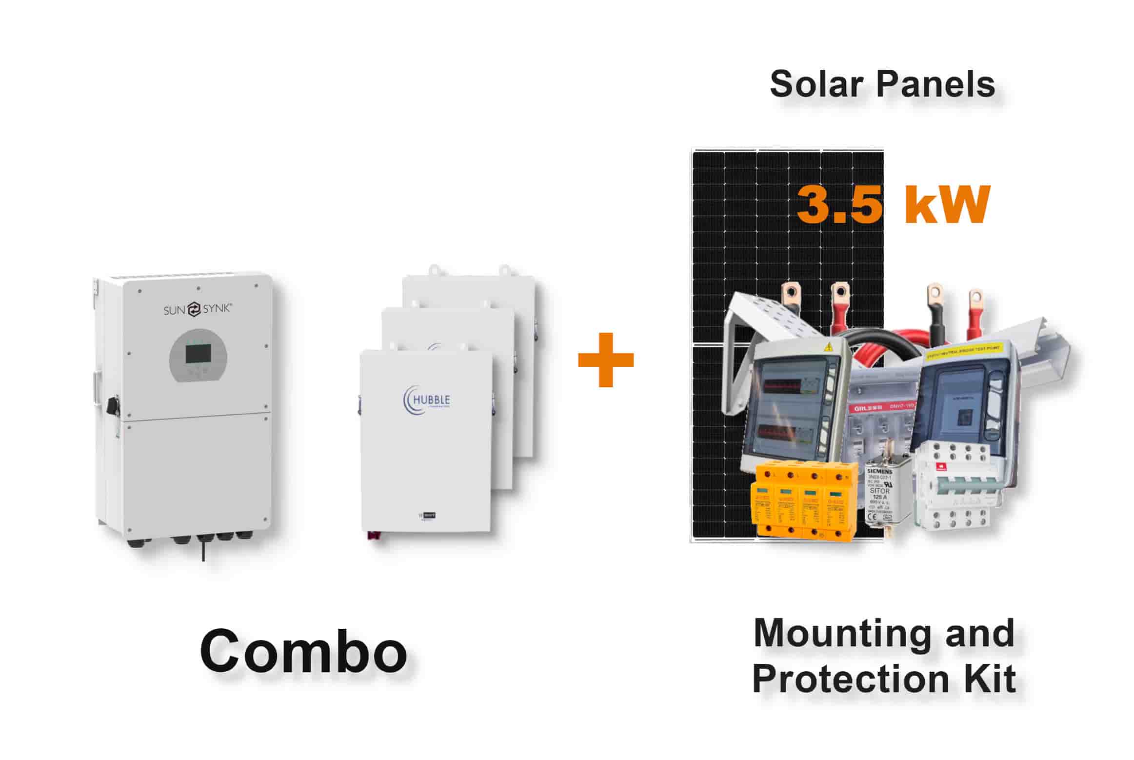 16.0 kW SUNSYNK Hybrid - HUBBLE Combo, c/w 3x 5.5 kWh Lithium Batteries 16.0 kW SUNSYNK Hybrid - HUBBLE Combo, c/w 3x 5.5 kWh Lithium Batteries