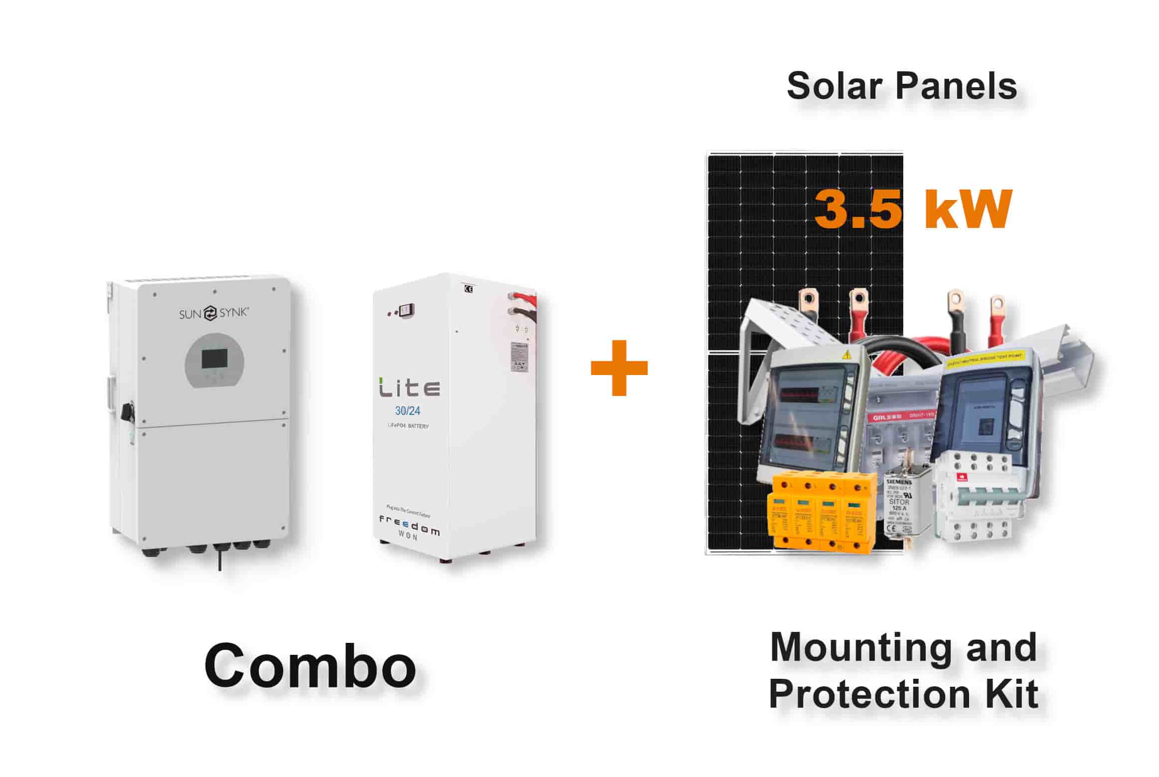 16.0 kW SUNSYNK Hybrid -  FREEDOM WON Combo, c/w 30 kWh Floor Standing Lithium Battery 16.0 kW SUNSYNK Hybrid -  FREEDOM WON Combo, c/w 30 kWh Floor Standing Lithium Battery