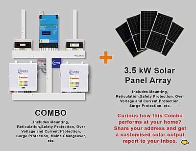 3.0 kW VICTRON EasySolar - HUBBLE Lithium Combo, c/w 2 x 2.7 kWh,  24V Lithium Batteries