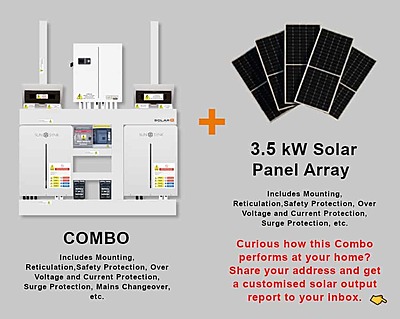 3.6 kW Sunsynk Powerlynk X, Hybrid Inverter, c/w 14.08 kWh LiFePO4 battery