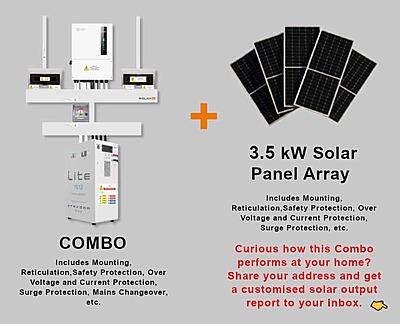 5.0 kW SOLIS S6 Hybrid - FREEDOM WON Combo, c/w 15.0 kWh Lithium Battery