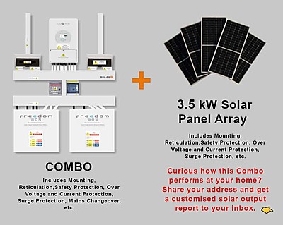 5.0 kW SUNSYNK Hybrid - FREEDOM WON Combo, c/w 2 x 5.0 kWh Lithium Batteries