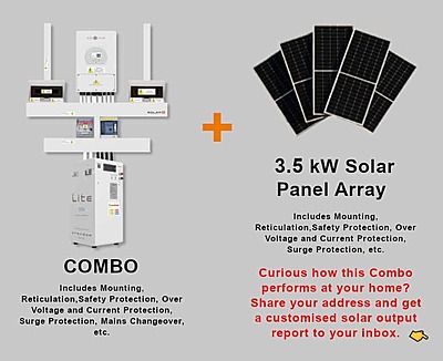 5.0 kW SUNSYNK Hybrid - FREEDOM WON Combo, c/w 10.0 kWh Lithium Battery