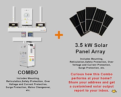 5.0 kW SUNSYNK Hybrid - FREEDOM WON Combo, c/w 15.0 kWh Lithium Battery