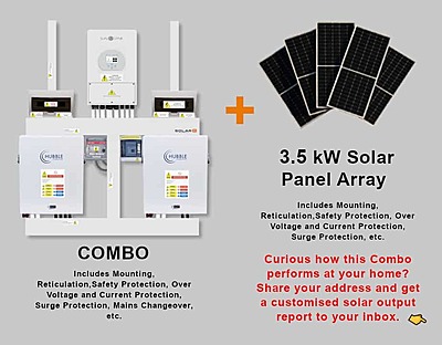 5.0 kW SUNSYNK Hybrid - HUBBLE Combo, c/w 2x 5.5 kWh Lithium Batteries